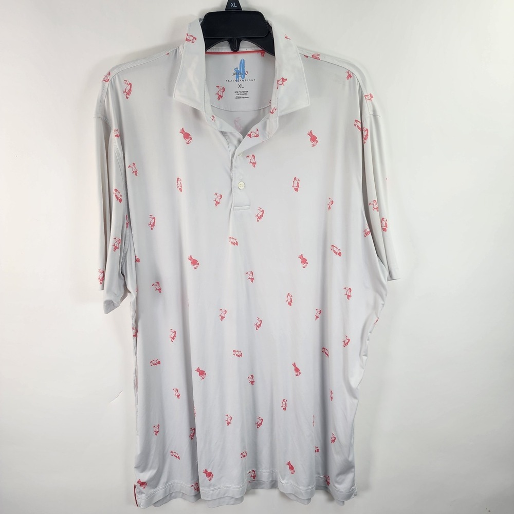 Johnnie-O TouTou Feather Weight Polo Shirt Men's XL White Butter Soft